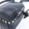 Valentino Garavani Rockstud Leather Backpack in Black Secondhand