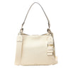Valentino Garavani Rockstud Leather Shoulder Bag in Ecru Secondhand