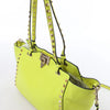 Secondhand Valentino Garavani Rockstud Leather 2Way Handbag in Yellow