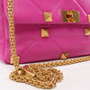 Secondhand Valentino Garavani Roman Studs Leather 2-way Crossbody Bag in Pink
