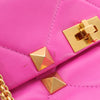 Secondhand Valentino Garavani Roman Studs Leather 2-way Crossbody Bag in Pink