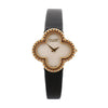 Van Cleef & Arpels Alhambra WTYB02B3 136574 YG & Leather QZ Watch with Shell-Face HH5655 Secondhand