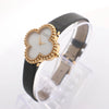 Van Cleef & Arpels Alhambra WTYB02B3 136574 YG & Leather QZ Watch with Shell-Face HH5655 Secondhand