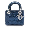 Secondhand Dior Mini Metallic Calfskin Cannage Lady Dior