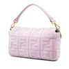 Fendi Zucca Embossed Velvet Baguette Satchel Secondhand