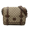 Gucci GG Supreme Textured Dollar Calfskin Retro Interlocking G Flap Messenger Bag Secondhand