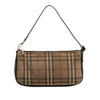 Burberry House Check Suede Shoulder Bag Secondhand