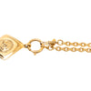 Chanel CC Gold Plated Diamond Shape Pendant Necklace Secondhand