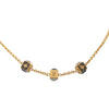Louis Vuitton Gold Plated Crystal Gamble Necklace Secondhand