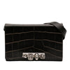 Alexander McQueen Mini Croc Embossed Skull Jeweled Crossbody Secondhand