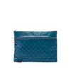 Chanel CC Quilted Lambskin Multi Zip Clutch Secondhand