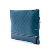 Chanel CC Quilted Lambskin Multi Zip Clutch Secondhand