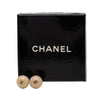Chanel CC Resin Brass Push Back Earrings Secondhand