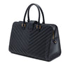 Saint Laurent Medium Chevron Calfskin Monogram Cabas Satchel Secondhand