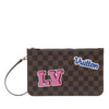 Louis Vuitton Damier Ebene Travel Patches Neverfull MM Pouch Secondhand