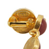 Chanel Gold Plated CC Gripoix Drop Clip On Earrings Secondhand