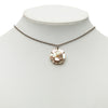 Chanel Brass and Mother of Pearl Camellia Pendant Necklace Secondhand