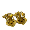 Chanel CC Gold Plated Dangle Clip On Earrings Secondhand
