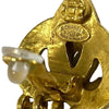 Chanel CC Gold Plated Dangle Clip On Earrings Secondhand