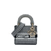 Dior Mini Embroidered Canvas Houndstooth Lady D Lite Secondhand
