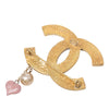 Secondhand Chanel CC Gold Plated Enamel and Faux Pearl Brooch