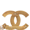 Secondhand Chanel CC Gold Plated Enamel and Faux Pearl Brooch