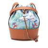 LOEWE Paulas Ibiza Small Canvas Mermaid Print Balloon Drawstring Bucket Bag Secondhand