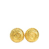 Chanel CC Gold Plated Sunburst Clip On Earrings Secondhand