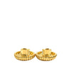 Chanel CC Gold Plated Sunburst Clip On Earrings Secondhand