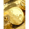 Chanel CC Gold Plated Sunburst Clip On Earrings Secondhand