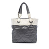 Chanel Small Bicolor Quilted Coated Canvas Paris Biarritz Tote Secondhand