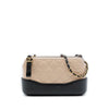 Chanel Bicolor Aged Calfskin Gabrielle Double Zip Clutch with Chain Secondhand
