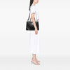Prada Saffiano Turnlock Double Zip Studded Tote Secondhand