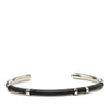 Dior Brass and Leather Open Cuff Bangle Secondhand