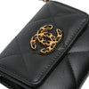 Chanel Lambskin 19 Flap Coin Purse With Chain Secondhand
