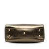 Ferragamo Metallic Leather Gancini Batik Satchel Secondhand