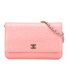 Chanel Embossed Lambskin Camellia Wallet On Chain Secondhand