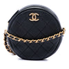 Chanel CC Quilted Glazed Lambskin Round Crossbody Secondhand