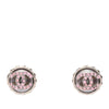 Secondhand Chanel CC Stainless Steel Rhinestones Push Back Earrings