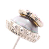 Secondhand Chanel CC Stainless Steel Rhinestones Push Back Earrings