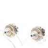 Secondhand Chanel CC Stainless Steel Rhinestones Push Back Earrings