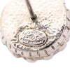 Secondhand Chanel CC Stainless Steel Rhinestones Push Back Earrings