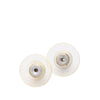 Secondhand Chanel CC Stainless Steel Rhinestones Push Back Earrings