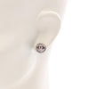 Secondhand Chanel CC Stainless Steel Rhinestones Push Back Earrings