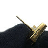 Louis Vuitton Gold Plated and Rhinestones LV Iconic Push Back Earrings Secondhand