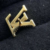 Louis Vuitton Gold Plated and Rhinestones LV Iconic Push Back Earrings Secondhand