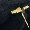 Louis Vuitton Gold Plated and Rhinestones LV Iconic Push Back Earrings Secondhand