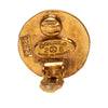 Chanel Gold Plated CC Round Clip On Earrings Secondhand