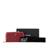 Chanel CC Quilted Caviar Zip Around Long Wallet Secondhand