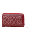 Chanel CC Quilted Caviar Zip Around Long Wallet Secondhand